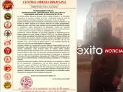 COB denuncia aprehensión arbitraria de cinco dirigentes y se declara en estado de emergencia nacional