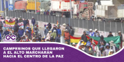 Campesinos que llegaron a El Alto marcharán hacia el centro de La Paz