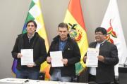 Alcaldía de El Alto y Gobierno firman convenio de obras en medio de los bloqueos