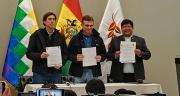 Presidente Paz y alcalde de El Alto firman un convenio en el día 41 del conflicto que asfixia a Bolivia