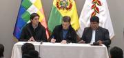 EL ALTO Y GOBIERNO FIRMAN ACUERDO PARA IMPULSAR OBRAS DE INFRAESTRUCTURA