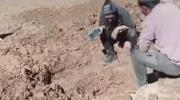 Choferes bloqueados en la ruta La Paz-Oruro cavan pozo para tener agua