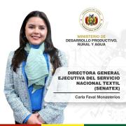 Carla Faval asume como directora general ejecutiva de SENATEX