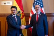 Nuevo encargado de negocios de EEUU, Erik Martini, en visita protocolar al canciller Aramayo