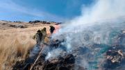 Rebrote de incendio moviliza a brigadas de emergencia en el Parque Nacional Tunari