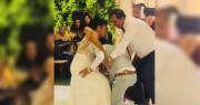 Novio cae al piso en pleno baile con la novia y el final es épico e inesperado