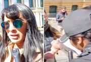 Exministra Wilma Alanoca es detenida en la plaza Murillo