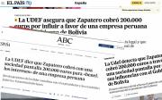 Policía española sostiene que zapatero cobró 200.000 euros por gestiones en favor de grupo gloria en Bolivia