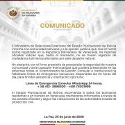 Cancillería informa que no se reportaron bolivianos afectados por el sismo en Venezuela