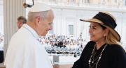 Jeanine Añez califica de “emotivo” su encuentro con el Papa León en el Vaticano