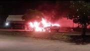Choque contra una cisterna estacionada provoca incendio y moviliza a Bomberos en Santa Cruz