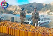 Secuestran más de 3.000 litros de gasolina transportados ilegalmente en el lago Titicaca