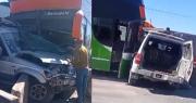 Un papá y su hijo de dos años quedan gravemente heridos tras ser impactados por un bus que se pasó el semáforo en rojo