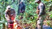Armada destruye cinco campamentos de minería ilegal en Ixiamas