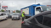 El freno me falló; aparatoso accidente deja cuatro vehículos afectados