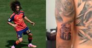 Cucurella cumple su promesa y se tatúa la cara del seleccionador español