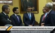 Paz se reúne con presidentes de Chile, Paraguay, Honduras y Uruguay durante su visita a Perú