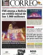 Portadas de los periódicos de Bolivia del jueves 30 de julio del 2026