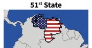 Trump comparte en su red social un mapa de Venezuela como estado 51 de EEUU