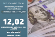 EL DÓLAR OFICIAL REGISTRA TRES DÍAS DE BAJA Y SE SITÚA EN BS 12,02