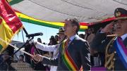 El presidente Paz administra su primera jura a la bandera; Lara no asiste al acto en El Alto