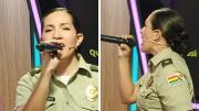 Yiyi Espinoza, su cantante policía favorita