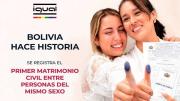 Bolivia registra el primer matrimonio civil entre personas del mismo sexo
