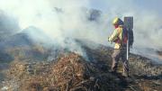 Incendio afectó menos de una hectárea en compostera de Quillacollo