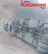 Bus con 40 pasajeros vuelca en la ruta Villazón–La Paz; presuntas fallas mecánicas serían la causa