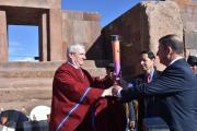 La antorcha suramericana inicia camino a Santa Fe desde Tiahuanaco a un mes de los juegos
