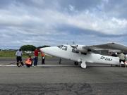 Avioneta sufre percance al aterrizar en El Trompillo; tres ocupantes salen ilesos
