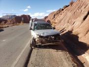 Mujer resulta herida en accidente de tránsito en la carretera Potosí-Oruro