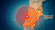 Sismo de magnitud 4,3 sacude la región chilena de Atacama