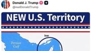 Trump publica una imagen en la que declara el estrecho de Ormuz como