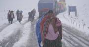 Atrapados por la nevada en La Paz: viajeros piden ayuda a las autoridades