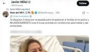 El presidente Milei repostea mensajes que ponen en duda el atentado contra Nadia Beller