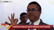 Paz posesiona a Christian Morales como nuevo ministro de Economía