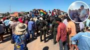 Gobernador de Beni llega al punto de bloqueo para entablar diálogo con productores movilizados