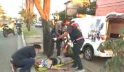 Peatón resulta herido tras ser atropellado por un motociclista en la zona de San Aurelio