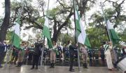 Alcaldía inicia el mes cívico con la iza de la bandera cruceña