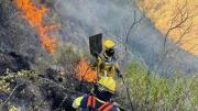 Bomberos controlan incendio forestal en el Parque Nacional Tunari tras más de seis horas de trabajo