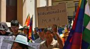 Evistas marcharon contra el “dieselazo” y las políticas “neoliberales” de Paz