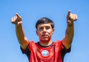 Santiago Cuiza celebra su primer gol en el fútbol ucraniano