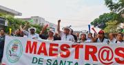 No tenemos miedo al estado de excepción: maestros marchan en Santa Cruz ante la falta de respuestas en Educación