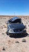 Tres personas resultan heridas tras vuelco de una vagoneta en la carretera Uyuni-Atocha