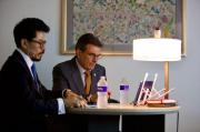 Desde Nueva York, Paz muestra que gobierna con ayuda de recursos digitales