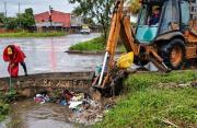 Alcaldía activó limpieza de puntos críticos durante intensa lluvia en Montero
