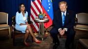 Donald Trump y Delcy Rodríguez, un encuentro a puerta cerrada en Nueva York