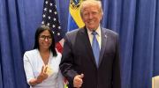 Trump afirma que habló con Delcy Rodríguez sobre elecciones y dice que fue fantástica
