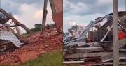 Video: Una estructura cae sobre estudiantes a causa de los fuertes vientos